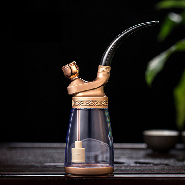 1pc Alloy Pipe Mini Hookah Water Tobacco Pipe Shisha Cigar Holder Party Mini  Size Club Hookah Smoking Pipes Kitchen Dining room appliances