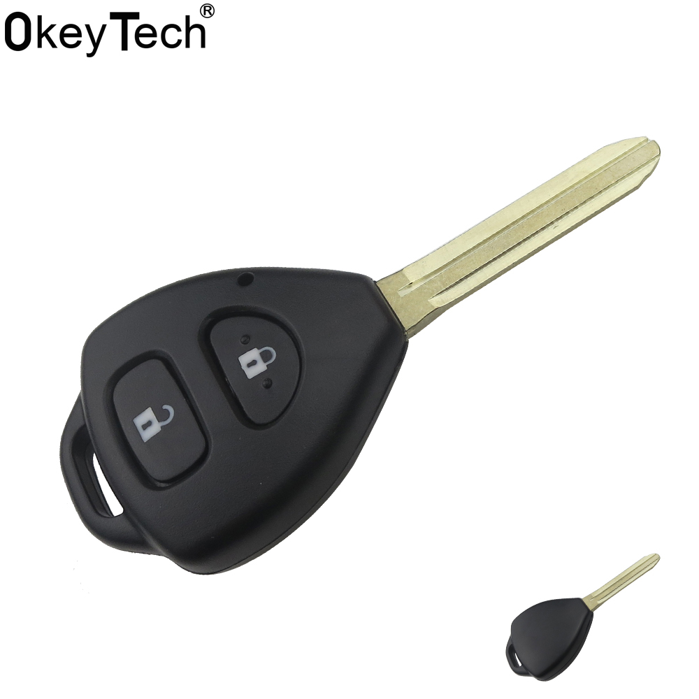 2 Button Remote Control Blank Car Key Shell Case Fob For Toyota Corolla RAV4 Replacement Cover Uncut Blade Accessories