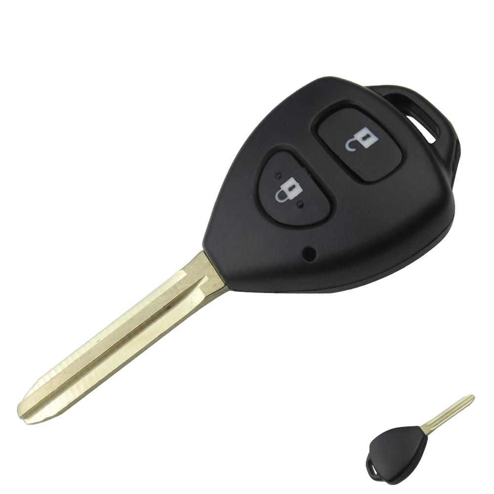 2 Button Remote Control Blank Car Key Shell Case Fob For Toyota Corolla RAV4 Replacement Cover Uncut Blade Accessories