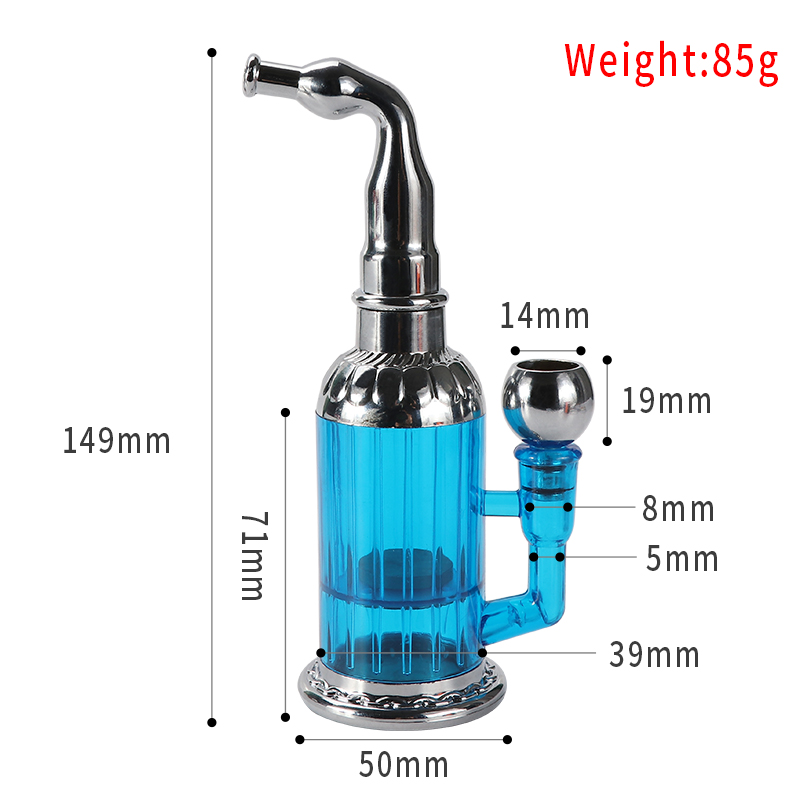Bottle Water Pipe Portable Hookah  Smoking Pipes Gift of Health Metal Tube Magnet Filter Filtration Pipe Kitchen Dining room appliances