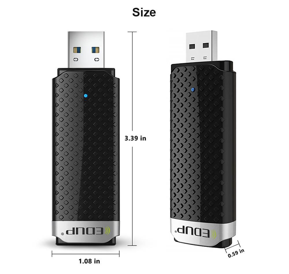 USB WiFi Adapter 1200Mbps Wireless Network Card USB3.0 WiFi Adapter 2.4G&5GHz USB WiFi Dongle WiFi Receiver Windows Mac OS