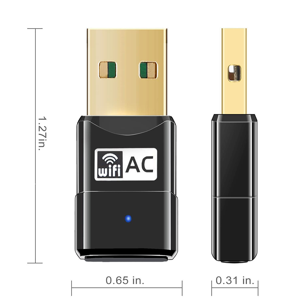 600Mbps MIni USB WiFi Adapter Dual Band AC600 2.4G+ 5GHz USB2.0 Wi-Fi Network Wireless Wlan Receiver High Speed Lan Card