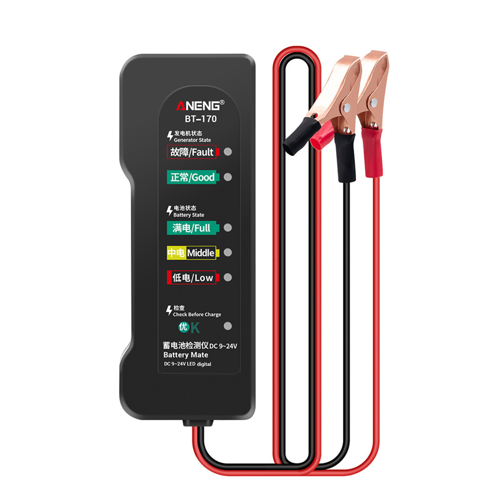 12V Universal Car Battery Tester Detector Motorcycle Electric Scooter Battery Analyzer Fault Diagnostic Detection Tools