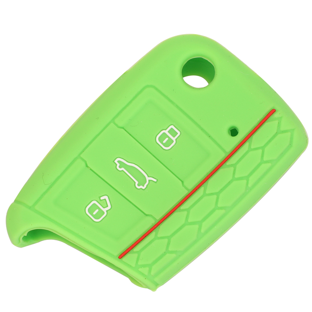 3BT Silicone Car Key Cover Case For VW Volkswagen Polo Golf 7 mk7 Tiguan SKODA Octavia A7 Kodiaq Karoq SEAT Ateca Leon