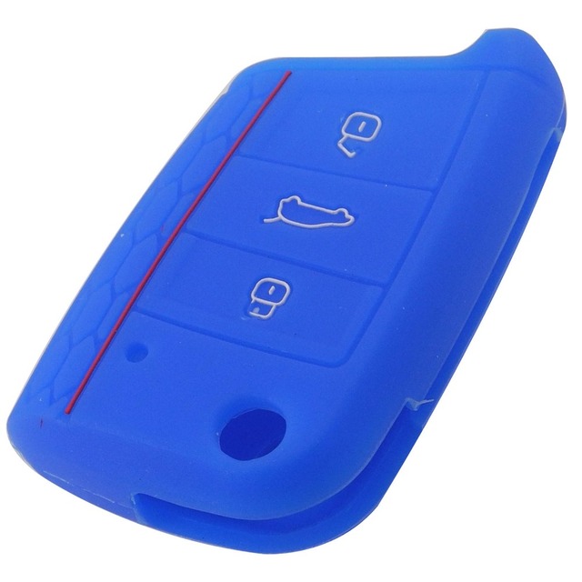 3BT Silicone Car Key Cover Case For VW Volkswagen Polo Golf 7 mk7 Tiguan SKODA Octavia A7 Kodiaq Karoq SEAT Ateca Leon