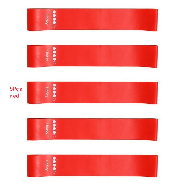 5Pcs/Set Yoga Resistance Rubber Bands Expander Belt Bodybuilding Fitness Equipment Pilates Sport Training Workout Elastic Bands