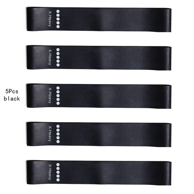 5Pcs/Set Yoga Resistance Rubber Bands Expander Belt Bodybuilding Fitness Equipment Pilates Sport Training Workout Elastic Bands