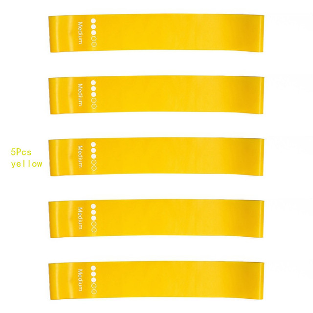 5Pcs/Set Yoga Resistance Rubber Bands Expander Belt Bodybuilding Fitness Equipment Pilates Sport Training Workout Elastic Bands