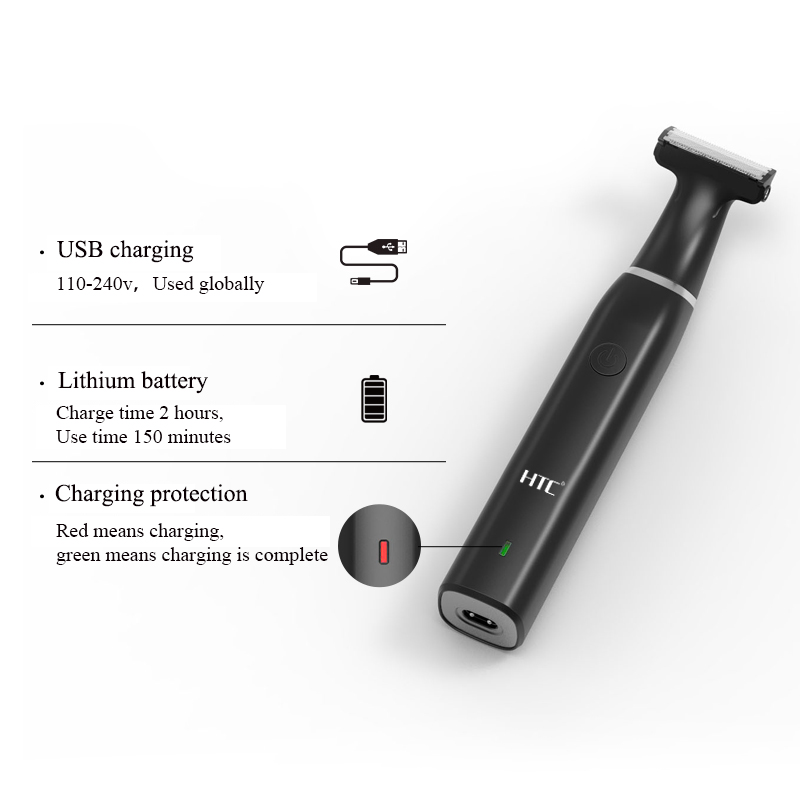 Men's Electric Groin Hair Trimmer Pubic Hair Trimmer Body Grooming Clipper for Men Bikini Epilator Rechargeable Shaver Razor