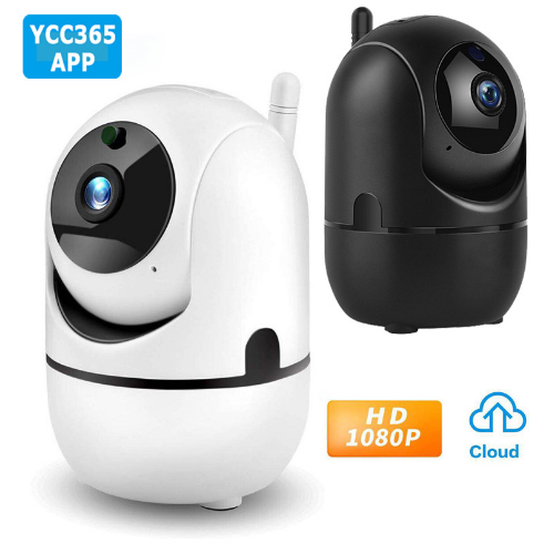 IP Camera Black Smart 1080P HD Home Security camera Auto Tracking Network Wireless CCTV video Surveillance WiFi Camera No SD Card