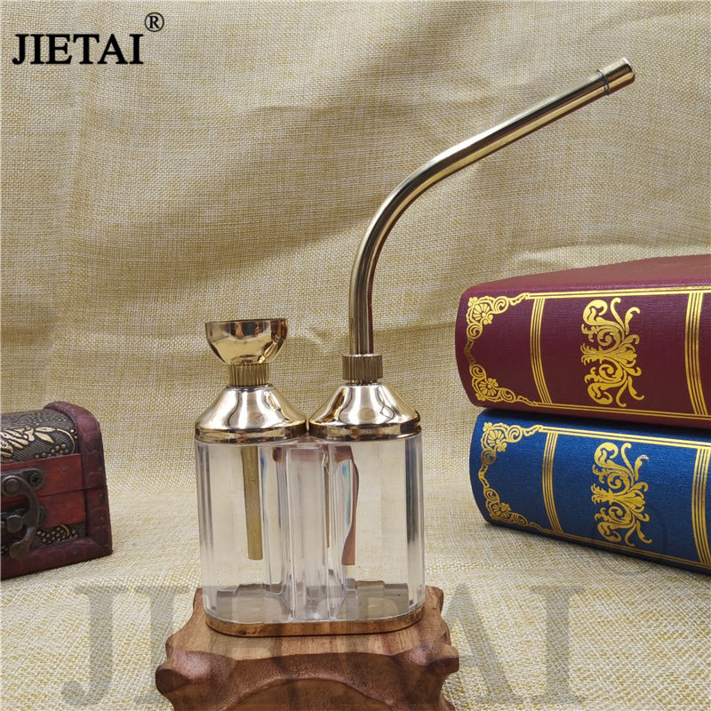 Water Smoking Pipe Detachable Hookah Shisha Cigarette Holder Pipe Mini Hookah Filter Smoke Acrylic Kitchen Dining room appliances