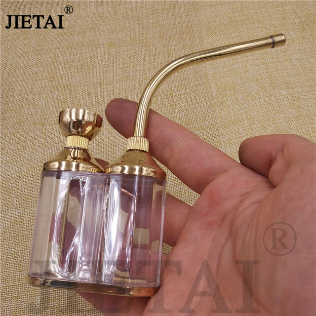 Water Smoking Pipe Detachable Hookah Shisha Cigarette Holder Pipe Mini Hookah Filter Smoke Acrylic Kitchen Dining room appliances