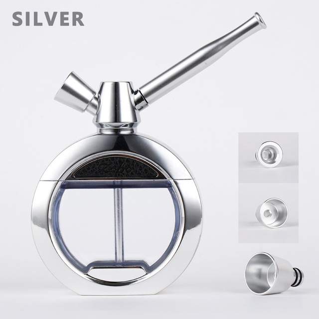 Shisha Pipe High Quality Zinc Alloy Microporous Filter Cigarette Holder Hookah Set Double Filter Smoke Pipe Kitchen Dining room appliances