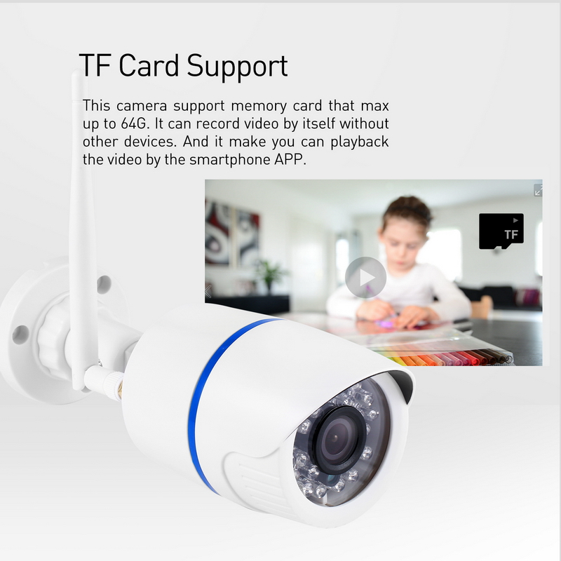 H.265 WIFI 2MP / 1080P Outdoor XMeye IP Camera 24LED Night Vision Waterproof Security Bullet CCTV Camera P2P Security Cam