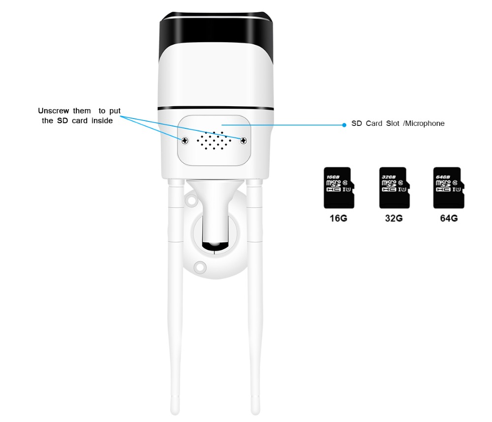 1080P IP Camera WiFi Outdoor Wireless Home Security Camera Two-Way Audio Night Vision Motion Detection Metal Waterproof
