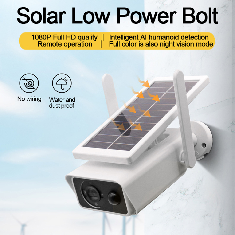 Solar 2MP Camera WIFI Wireless CCTV Security Surveillance Camera Outdoor Waterproof IP Camera with Night Vision Motion Detection