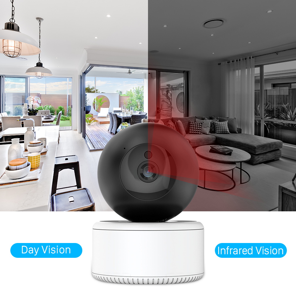 3MP Smart Home IP Camera WiFi Auto Tracking Indoor PTZ Security Cameras Digital Zoom Two Way Audio / Storage
