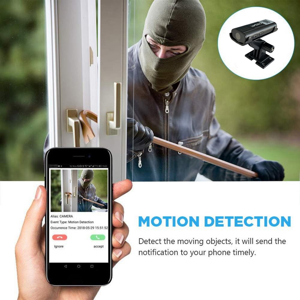 Mini Camera Home Security 1080P HD Wireless WiFi Remote View Vision Mini Cameras Nanny Cam Small Recorder