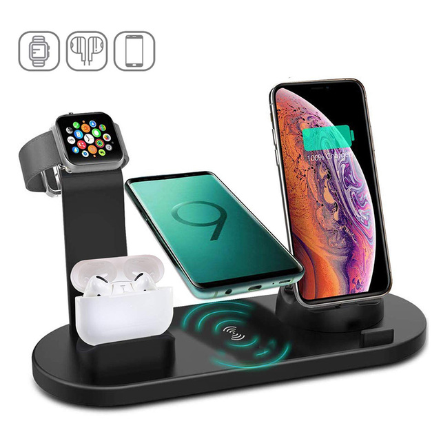 Wireless Charger Stand Pad For iPhone 13 12 11 X Max Apple Watch Airpods Pro iWatch 7 6 Qi Fast Charging Dock Station
