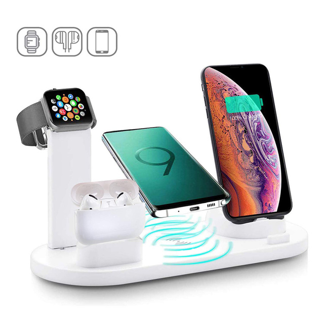 Wireless Charger Stand Pad For iPhone 13 12 11 X Max Apple Watch Airpods Pro iWatch 7 6 Qi Fast Charging Dock Station