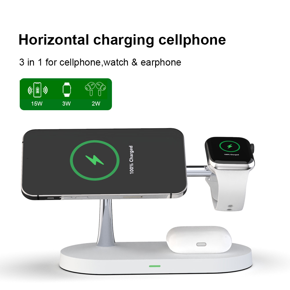 Wireless Charger Stand For iPhone 13 11 12 X 8  For Apple Watch Magsafe Fast Charging Station for Airpods Pro iWatch 7 -1