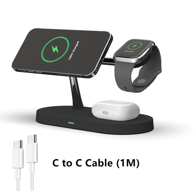 Wireless Charger Stand For iPhone 13 11 12 X 8  For Apple Watch Magsafe Fast Charging Station for Airpods Pro iWatch 7 -1