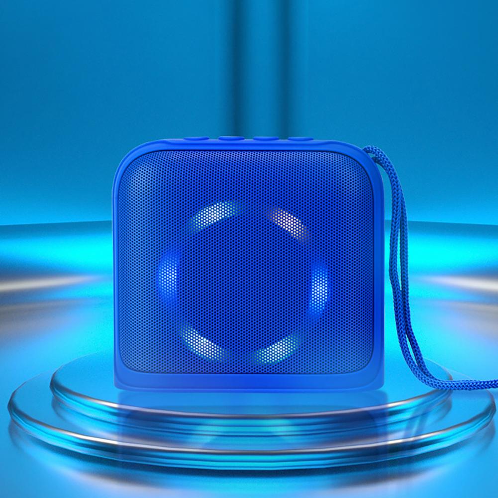 Bluetooth-compatible Speaker Mini Portable Colorful Lights FM Radio Wireless Loudspeaker Subwoofer for Outdoor