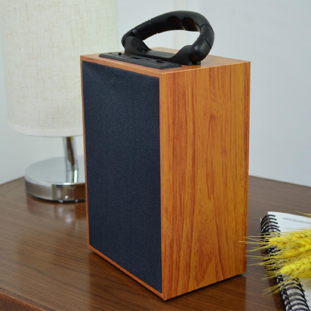 New private model portable wooden retro bluetooth speaker home mini wireless audio