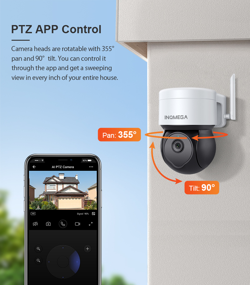 3MP Wifi TUYA CAMERA Smart Cloud PTZ IP Camera Outdoor Google Home Alexa Video Surveillance Cam for Yard