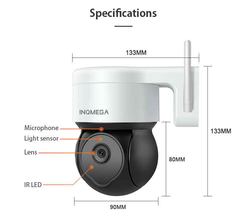 3MP Wifi TUYA CAMERA Smart Cloud PTZ IP Camera Outdoor Google Home Alexa Video Surveillance Cam for Yard