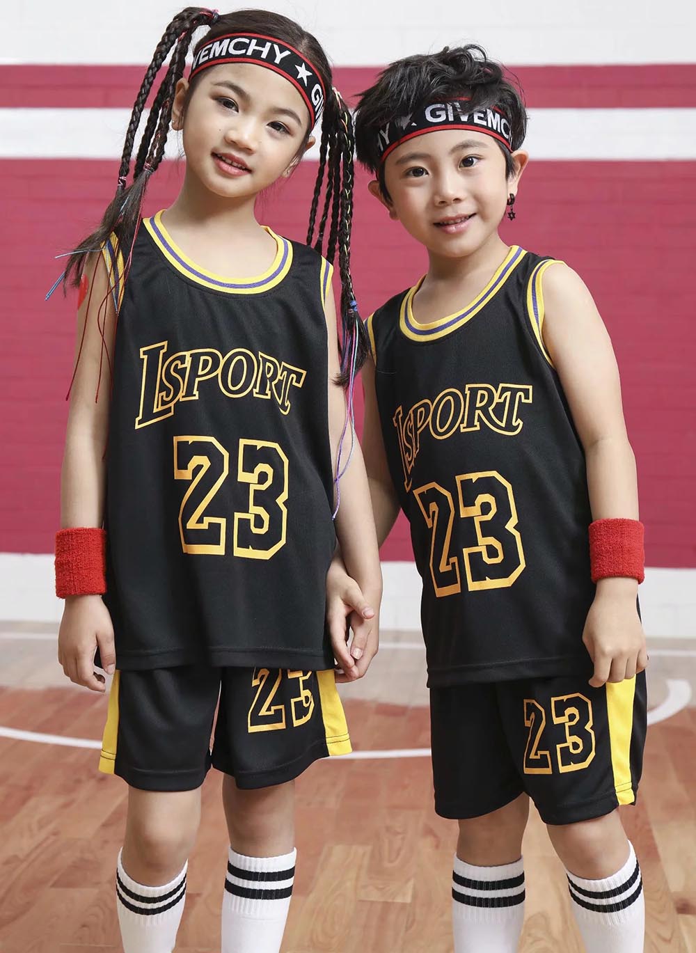 Youngs Basketball Clothes Suit Summer Children's Boys Girls Fashion  Sleeveless Baby Vest + T-shirt 2pcs sets kids