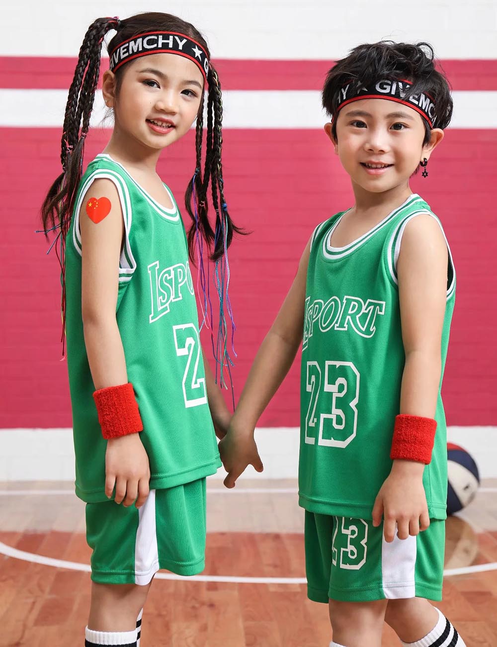 Youngs Basketball Clothes Suit Summer Children's Boys Girls Fashion  Sleeveless Baby Vest + T-shirt 2pcs sets kids