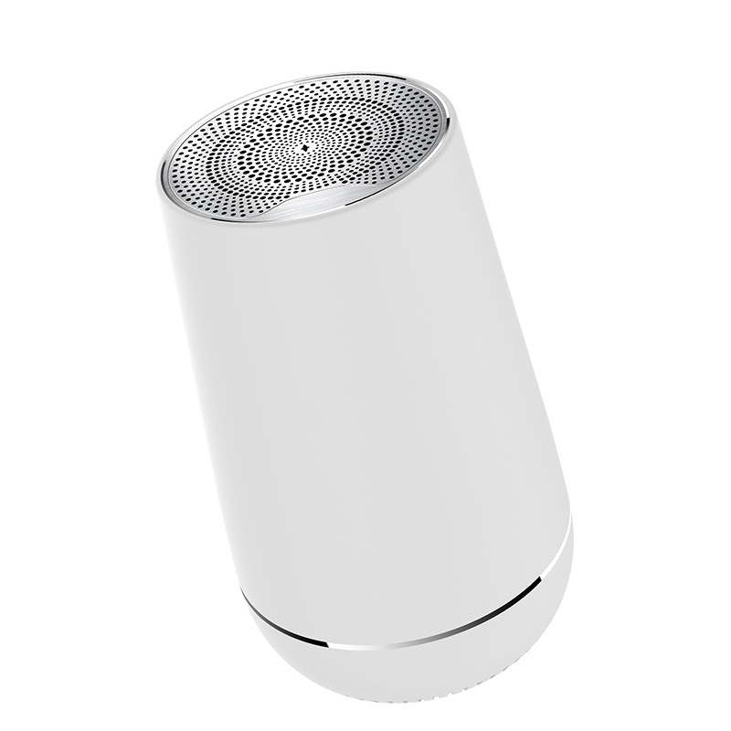 New Bluetooth speaker bass hifi small steel gun barrel Card mini round sound wireless microphone