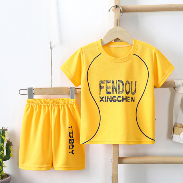New Summer Children's Sports Basketball Uniform Suit Medium And Large Children's Short-sleeved Vest Two-piece Kids Clothes Girls