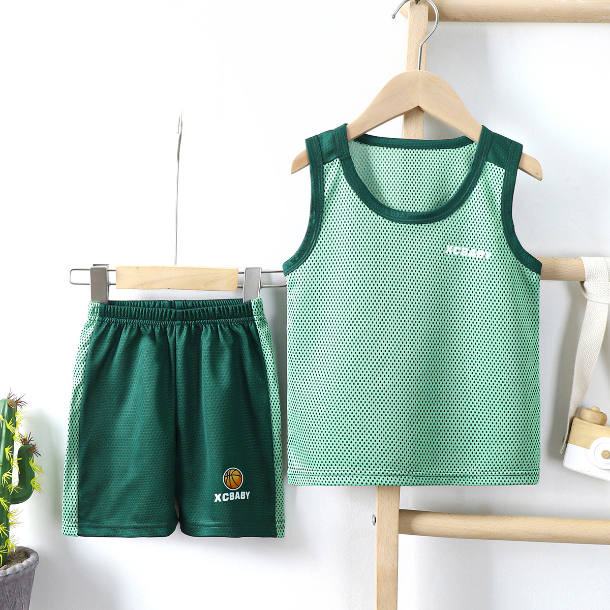 New Summer Children's Sports Basketball Uniform Suit Medium And Large Children's Short-sleeved Vest Two-piece Kids Clothes Girls