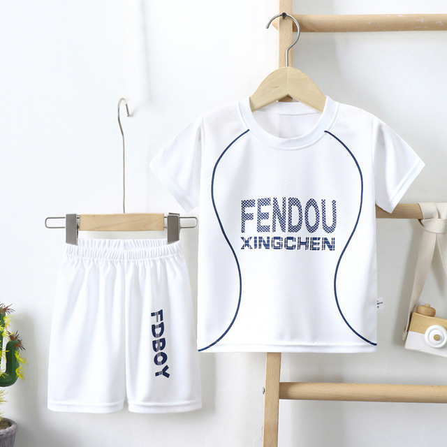 New Summer Children's Sports Basketball Uniform Suit Medium And Large Children's Short-sleeved Vest Two-piece Kids Clothes Girls