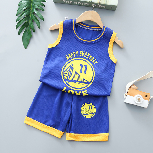 New Summer Children's Sports Basketball Uniform Suit Medium And Large Children's Short-sleeved Vest Two-piece Kids Clothes Girls