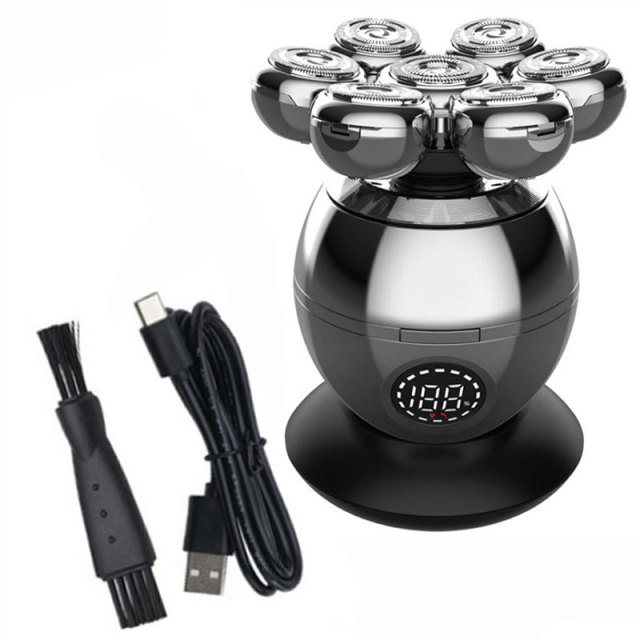 7-blade electric shaver for men head rechargeable electric razor body beard hair trimmer bald shaving machine