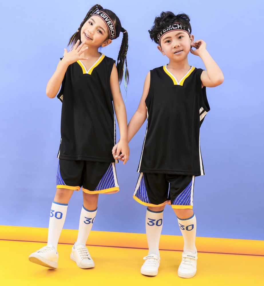 2022 Children Basketball Clothes Set Guerreros Jersey guerreros del Estado Dorado Kids Sport Shirt Breathable Basketball jerseys