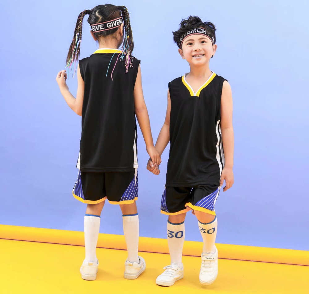 2022 Children Basketball Clothes Set Guerreros Jersey guerreros del Estado Dorado Kids Sport Shirt Breathable Basketball jerseys