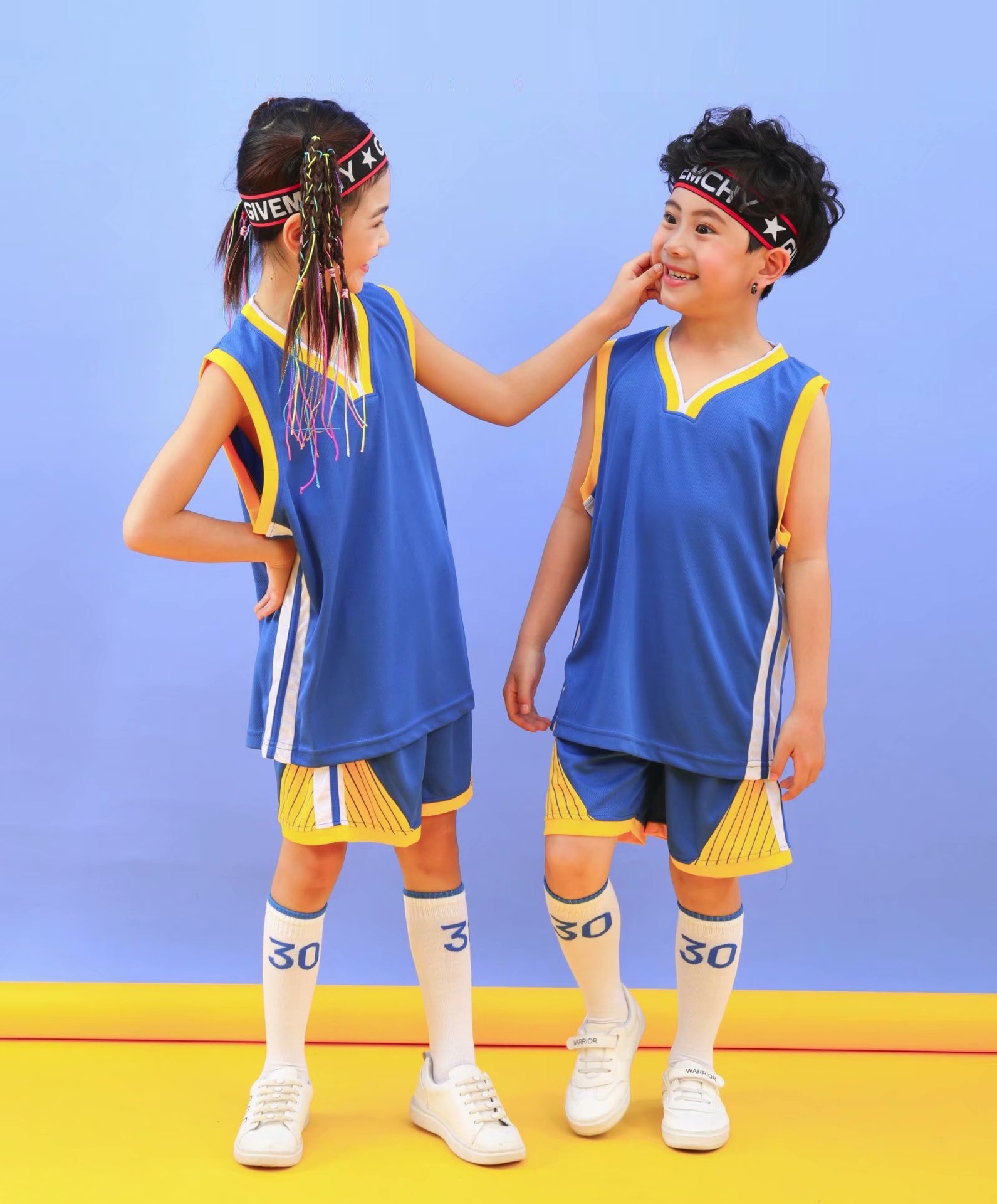 2022 Children Basketball Clothes Set Guerreros Jersey guerreros del Estado Dorado Kids Sport Shirt Breathable Basketball jerseys