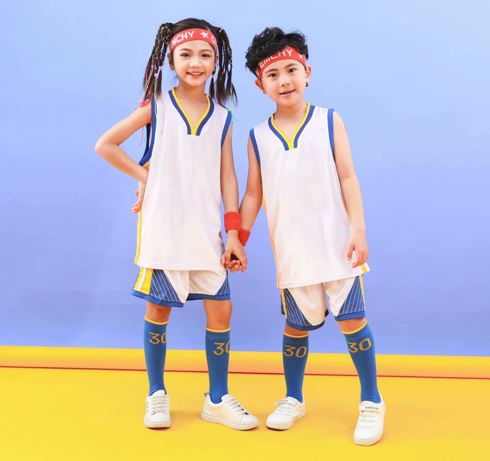 2022 Children Basketball Clothes Set Guerreros Jersey guerreros del Estado Dorado Kids Sport Shirt Breathable Basketball jerseys
