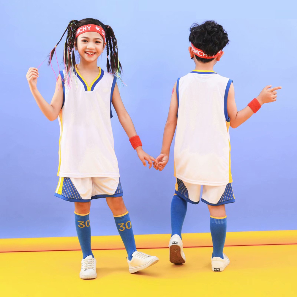 2022 Children Basketball Clothes Set Guerreros Jersey guerreros del Estado Dorado Kids Sport Shirt Breathable Basketball jerseys