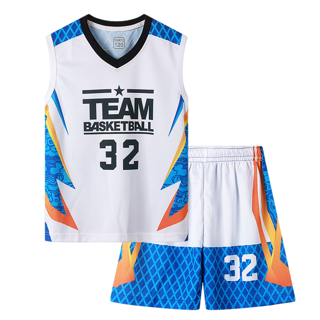 New Boy Girls Summer Sport Clothes Child's Basketball Uniform 7-12y Teenage Kids Boys Cheap Sports Jerseys Set