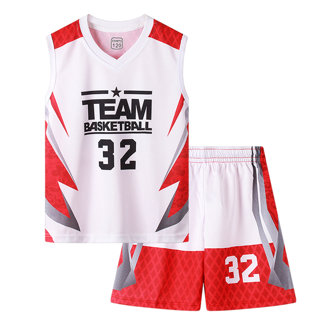New Boy Girls Summer Sport Clothes Child's Basketball Uniform 7-12y Teenage Kids Boys Cheap Sports Jerseys Set