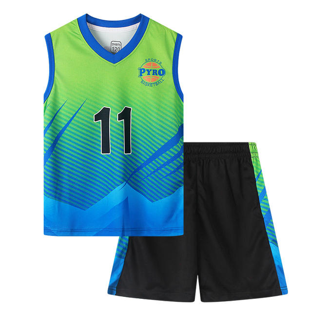New Boy Girls Summer Sport Clothes Child's Basketball Uniform 7-12y Teenage Kids Boys Cheap Sports Jerseys Set