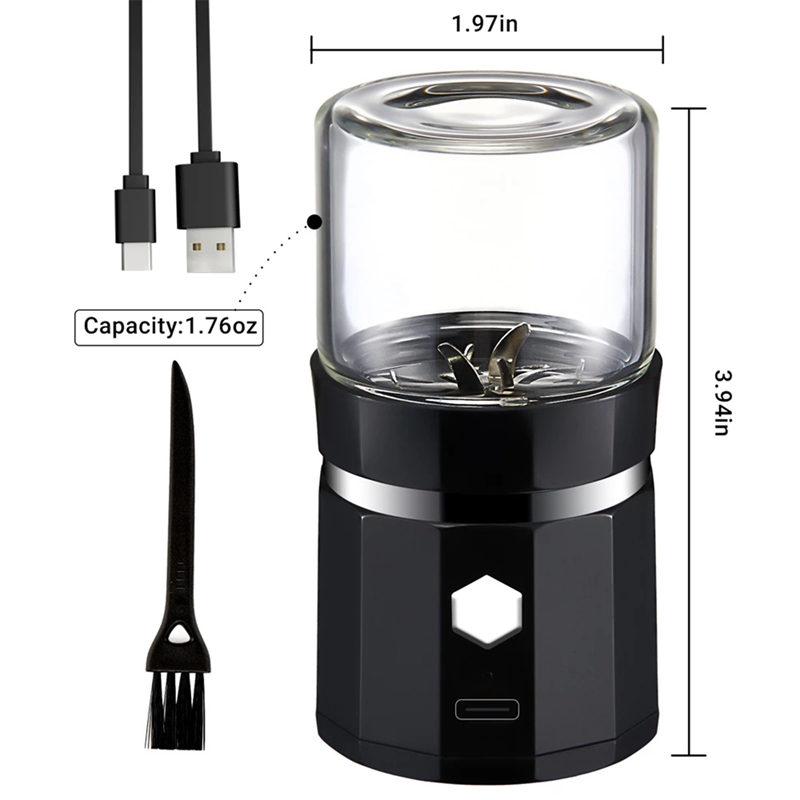 Kitchen Dining room appliances Mini Electric Grinder Portable Vanilla Grinder USB Rechargeable Mill With A Cleaning Brush For Herb Tea Rosemary