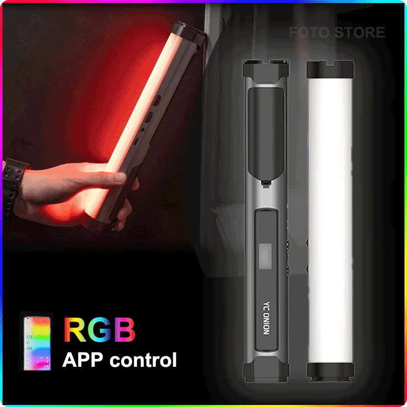 LED RGB Light 3200k-6500k APP Control  Handheld Stick Soft Tube Light Tube Photography Lighting