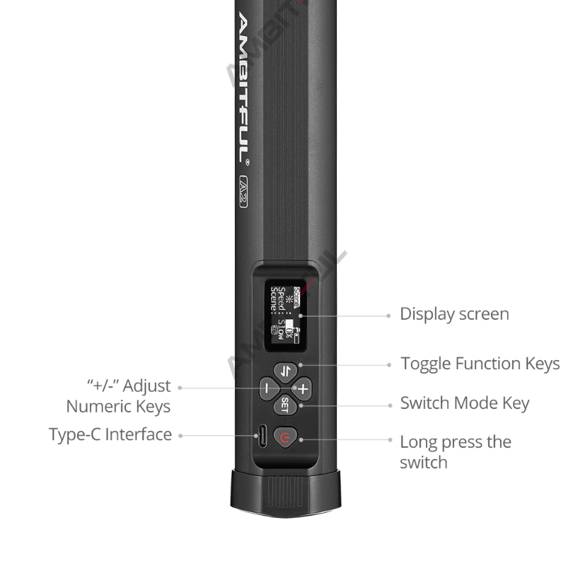 RGB 2500-8500K RGB LED Video Stick Tube Light, CRI 95+ TLCI 97 +,Built-in APP Lithium Battery Magnetic Function