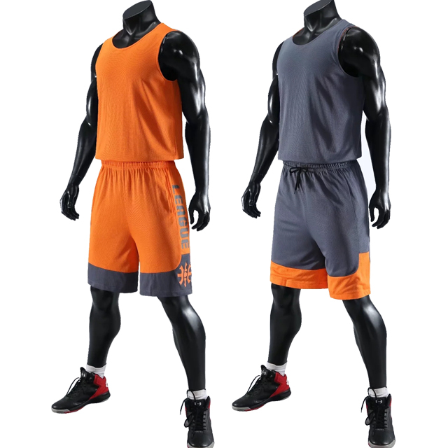 Men kids Basketball Jersey Set Double-sided Basketball uniform Men Reversed Basketball Jersey Sports Suit Both Sides Sportswear
